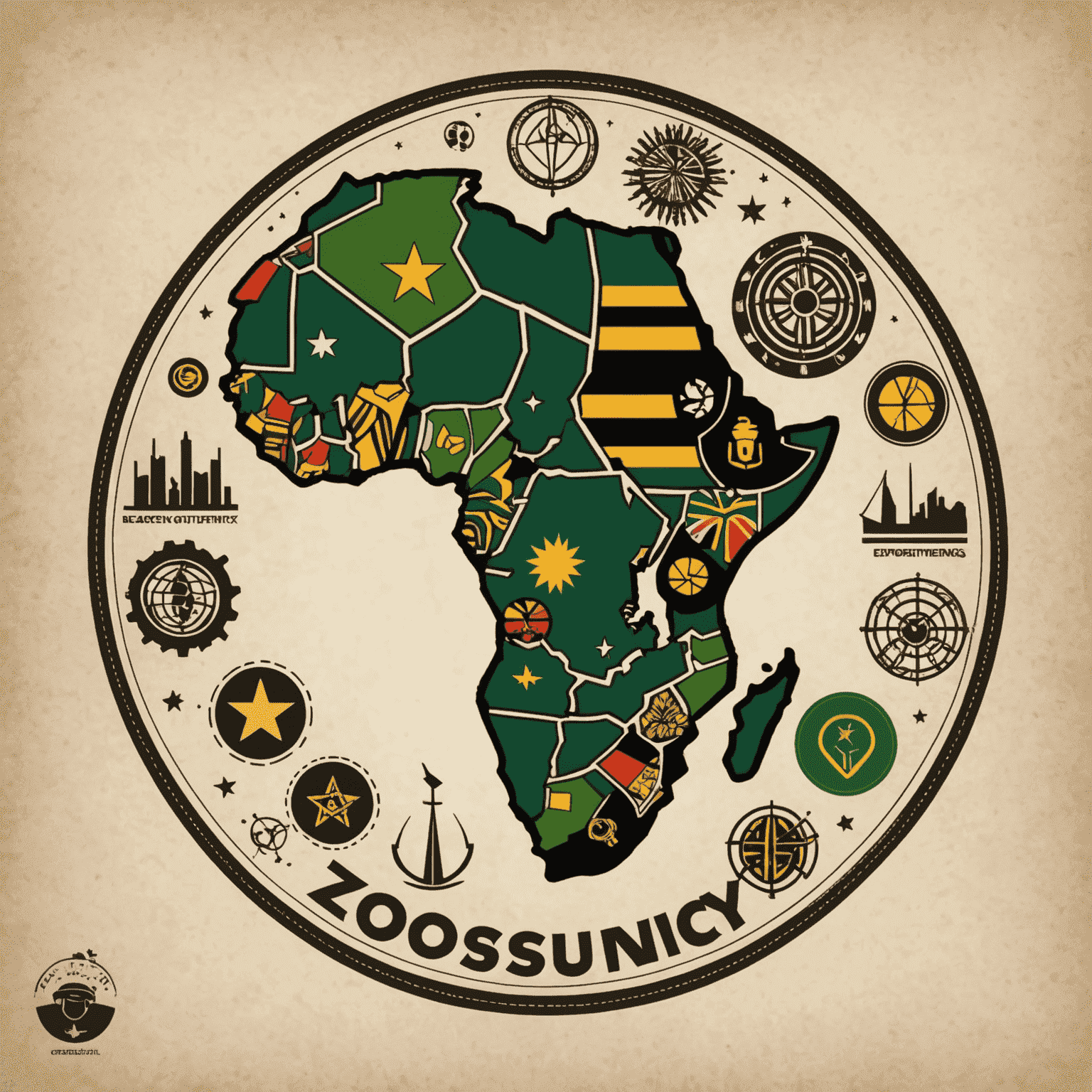 ZAConsultancy logo featuring a stylized African continent with business icons